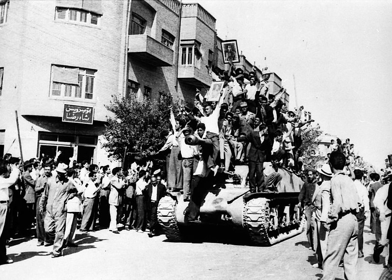 Iranian coup d'état of 1953- Pro-shah sympathisers. Photo by William Arthur Cram