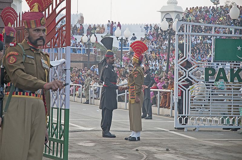 Ceremony at International Border at Wagha.